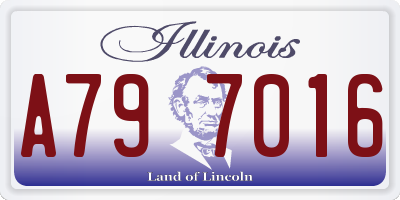 IL license plate A797016