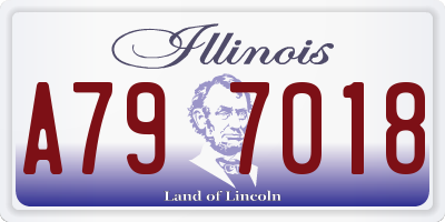 IL license plate A797018