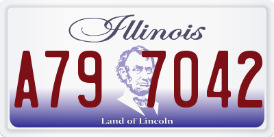 IL license plate A797042