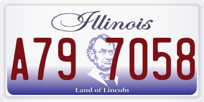 IL license plate A797058