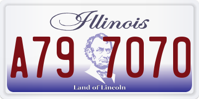 IL license plate A797070