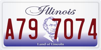 IL license plate A797074