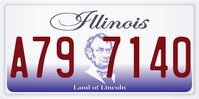 IL license plate A797140