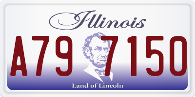 IL license plate A797150
