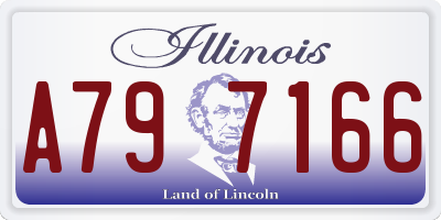 IL license plate A797166
