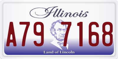 IL license plate A797168