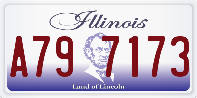 IL license plate A797173