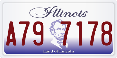 IL license plate A797178
