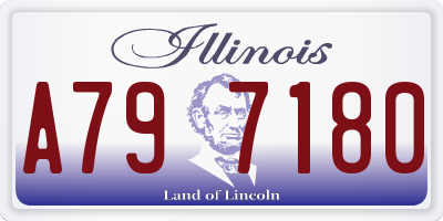 IL license plate A797180