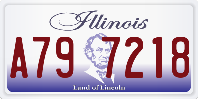 IL license plate A797218