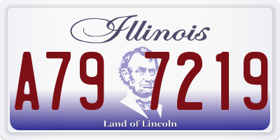 IL license plate A797219