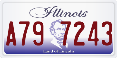 IL license plate A797243