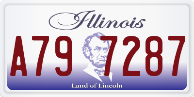IL license plate A797287