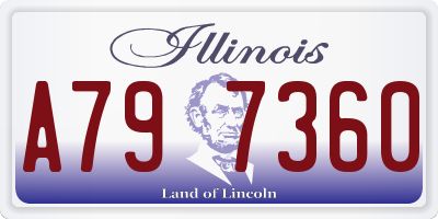 IL license plate A797360