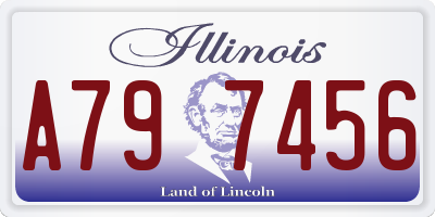 IL license plate A797456
