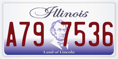 IL license plate A797536