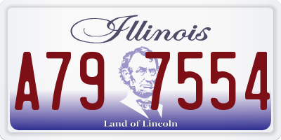 IL license plate A797554