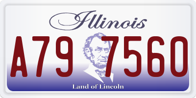 IL license plate A797560