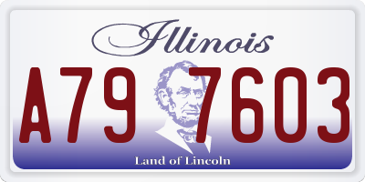 IL license plate A797603