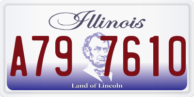 IL license plate A797610