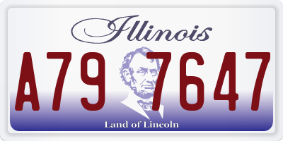 IL license plate A797647