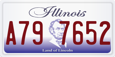IL license plate A797652