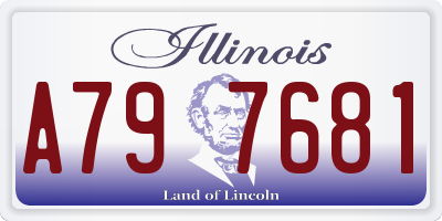 IL license plate A797681