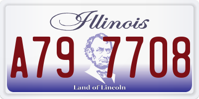 IL license plate A797708