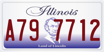 IL license plate A797712