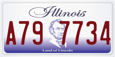IL license plate A797734