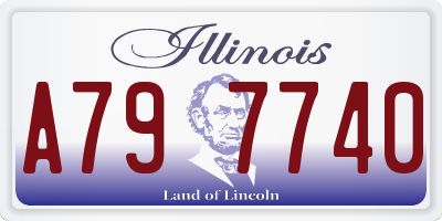 IL license plate A797740