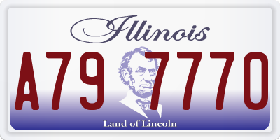IL license plate A797770