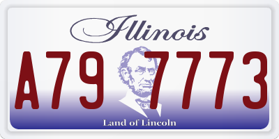 IL license plate A797773