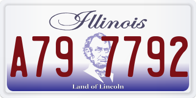 IL license plate A797792