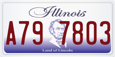 IL license plate A797803