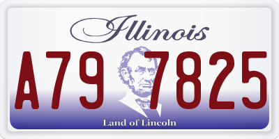IL license plate A797825