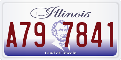 IL license plate A797841