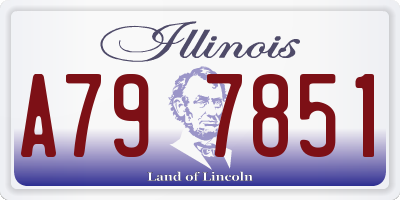 IL license plate A797851