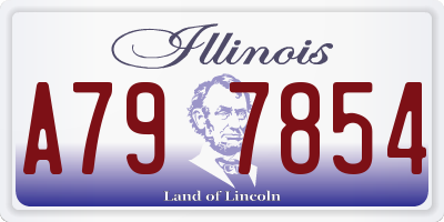IL license plate A797854
