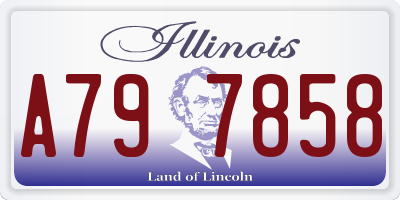 IL license plate A797858