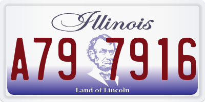 IL license plate A797916