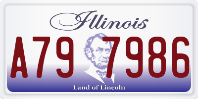 IL license plate A797986