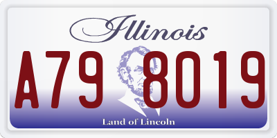 IL license plate A798019