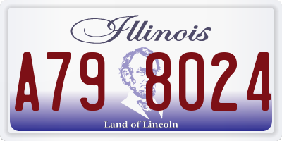 IL license plate A798024