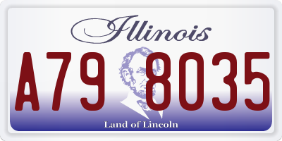 IL license plate A798035