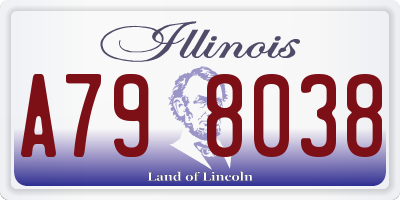 IL license plate A798038