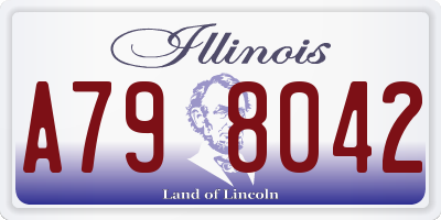 IL license plate A798042