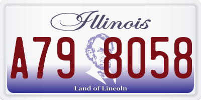 IL license plate A798058