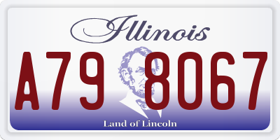 IL license plate A798067