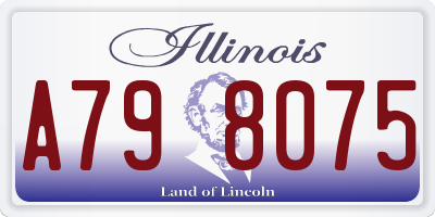 IL license plate A798075